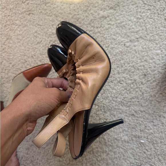 Chanel Tan and Black Women's Heels - Picture 3 of 5